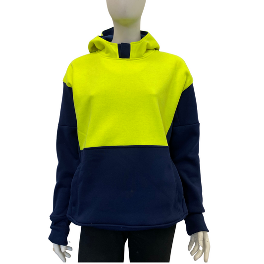 HI-VIS Hoodie (In-front pocket)	Yellow/Navy - Navy Back