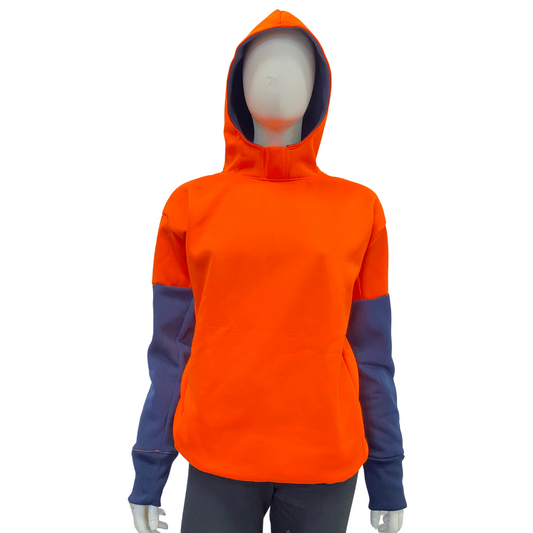 HI-VIS Hoodie (NON- pocket)	Orange/Navy - Orange Back